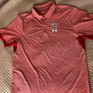 Red University of South Carolina Gamecock Under Armor polo - size XL